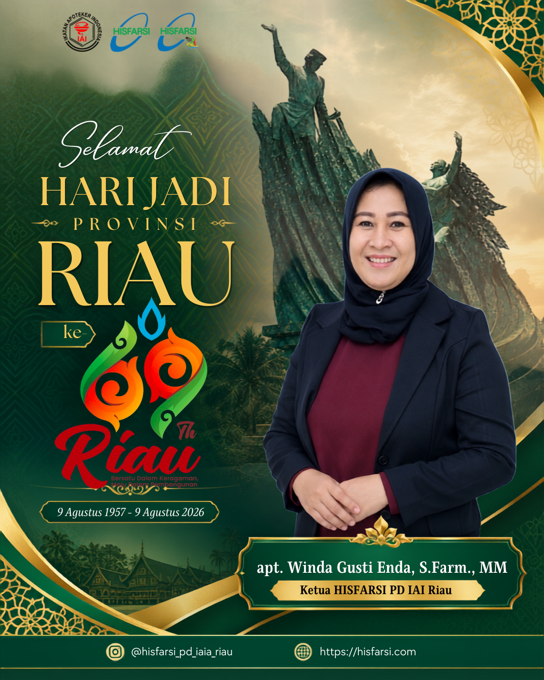 Selamat Hari Jadi Provinsi Riau ke-69 Tahun